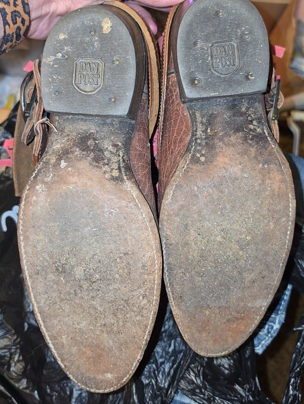 Dan Post Sz 8 Boho Upcycled Embellished Cowboy Boots - Picture 5 of 6